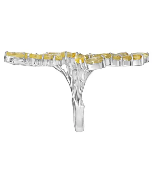 Женские Кольца_Серебро .925_ЦИТРИН__3-Лазурит-Онлайн