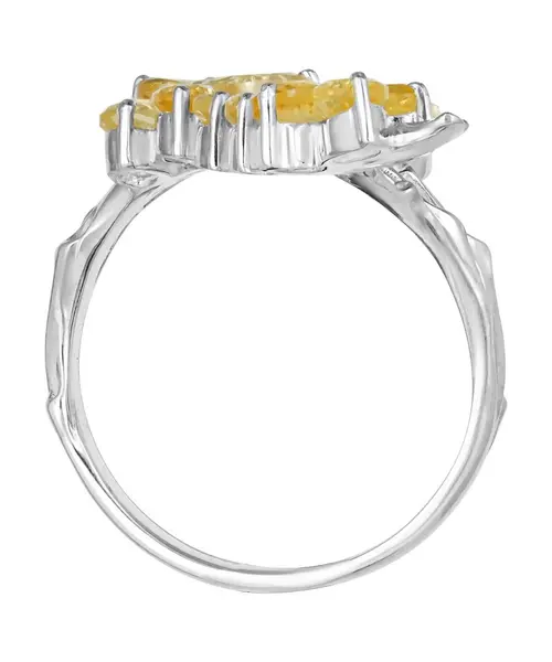 Женские Кольца_Серебро .925_ЦИТРИН__4-Лазурит-Онлайн