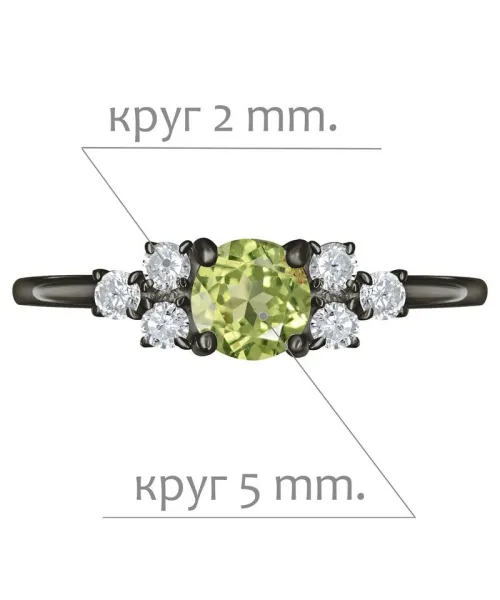 Женские Кольца_Серебро .925_ХРИЗОЛИТ_Нанокристалл_2-Лазурит-Онлайн