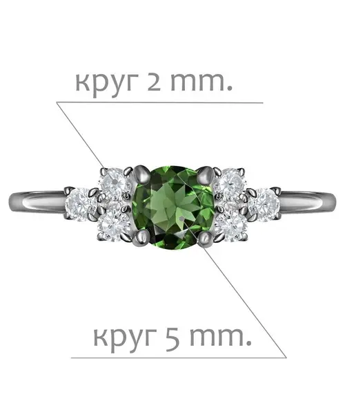 Женские Кольца_Серебро .925_ХРОМДИОПСИД_Нанокристалл_2-Лазурит-Онлайн