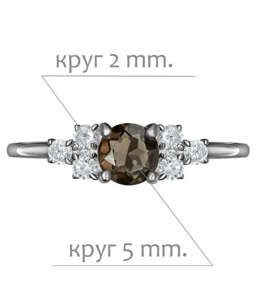 Женские Кольца_Серебро .925_РАУХТОПАЗ_Нанокристалл_2-Лазурит-Онлайн