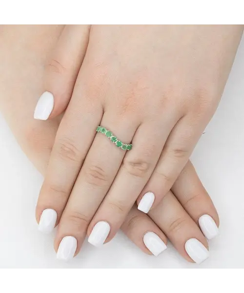 Женские Кольца_Серебро .925_ИЗУМРУД__6-Лазурит-Онлайн