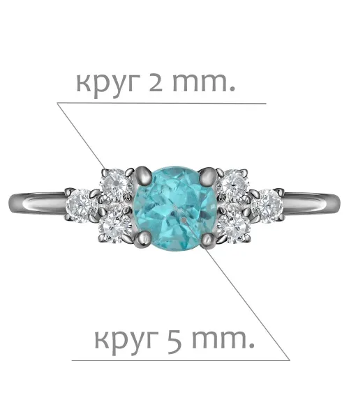 Женские Кольца_Серебро .925_АПАТИТ_Нанокристалл_2-Лазурит-Онлайн