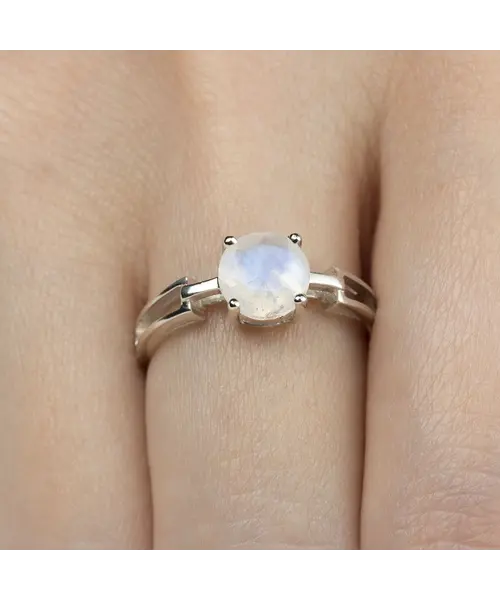 Женские Кольца_Серебро .925_ЛУННЫЙ КАМЕНЬ__6-Лазурит-Онлайн