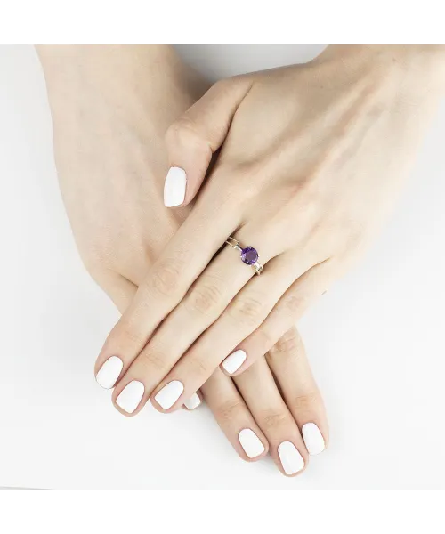 Женские Кольца_Серебро .925_АМЕТИСТ__7-Лазурит-Онлайн