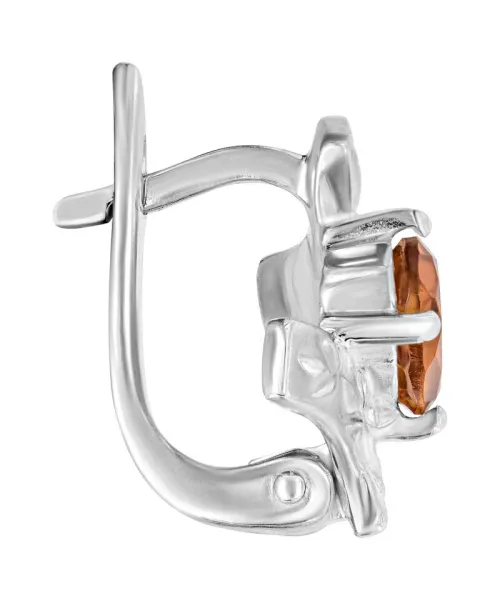 Женские Серьги_Серебро .925_ЦИТРИН__2-Лазурит-Онлайн