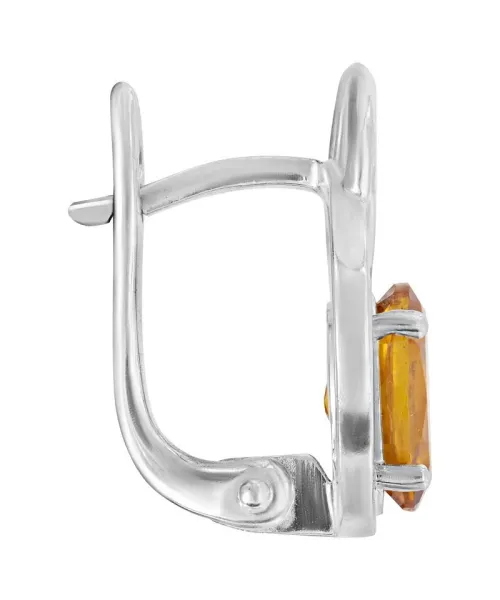 Женские Серьги_Серебро .925_ЦИТРИН__2-Лазурит-Онлайн