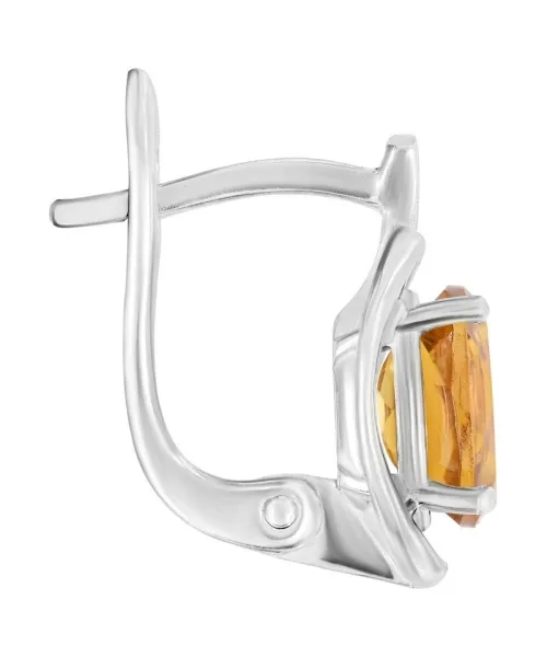 Женские Серьги_Серебро .925_ЦИТРИН__2-Лазурит-Онлайн