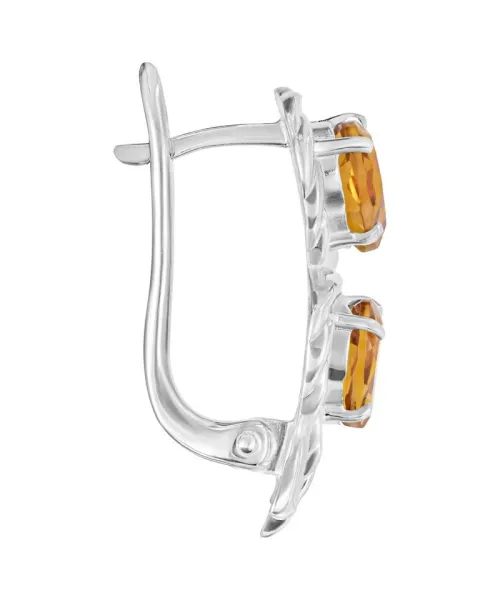 Женские Серьги_Серебро .925_ЦИТРИН__2-Лазурит-Онлайн