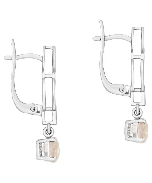 Женские Серьги_Серебро .925_КВАРЦ__2-Лазурит-Онлайн