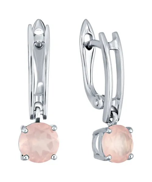 Женские Серьги_Серебро .925_КВАРЦ__2-Лазурит-Онлайн