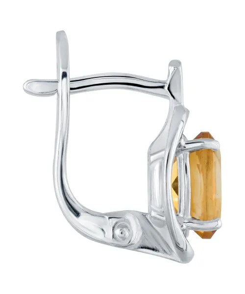 Женские Серьги_Серебро .925_ЦИТРИН__3-Лазурит-Онлайн