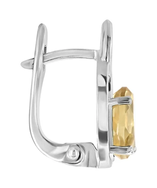 Женские Серьги_Серебро .925_ЦИТРИН__2-Лазурит-Онлайн