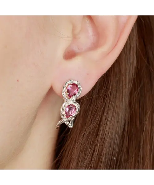 Женские Серьги_Серебро .925_ТУРМАЛИН__3-Лазурит-Онлайн