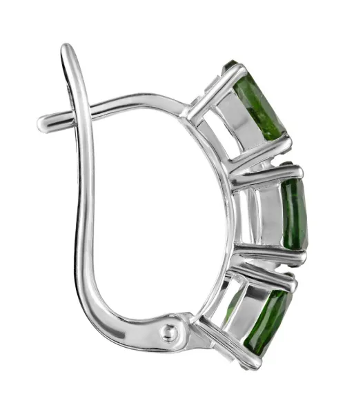 Женские Серьги_Серебро .925_ХРОМДИОПСИД__2-Лазурит-Онлайн