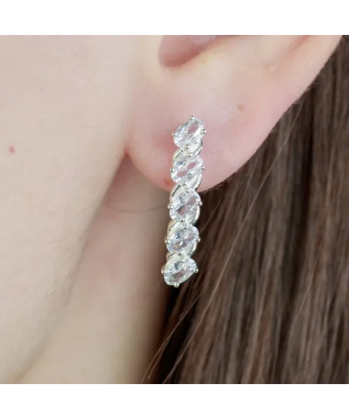 Женские Серьги_Серебро .925__Нанокристалл_3-Лазурит-Онлайн