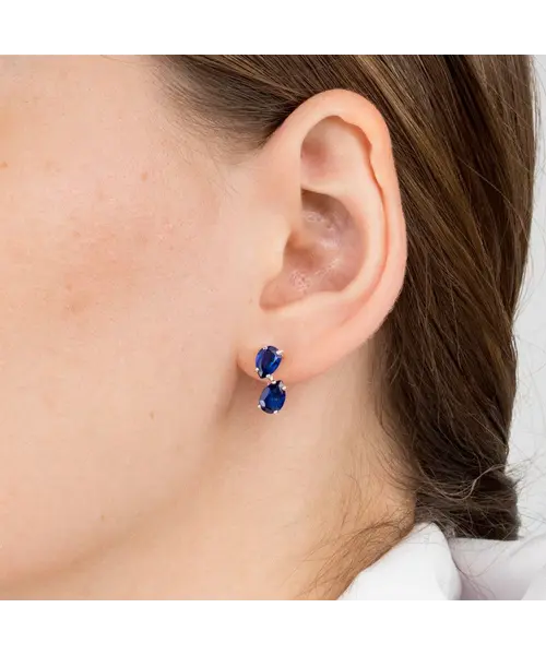 Женские Серьги_Серебро .925_КИАНИТ__3-Лазурит-Онлайн