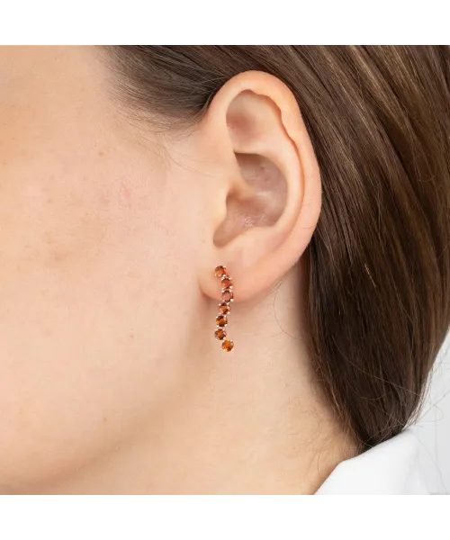 Женские Серьги_Серебро .925_ЦИТРИН__3-Лазурит-Онлайн