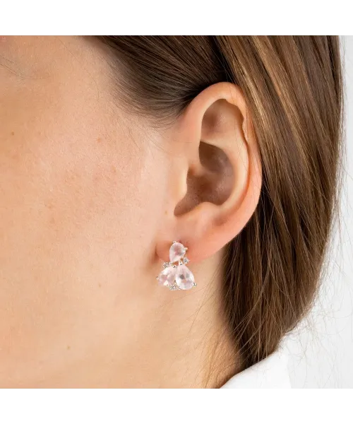 Женские Серьги_Серебро .925_КВАРЦ_Нанокристалл_3-Лазурит-Онлайн