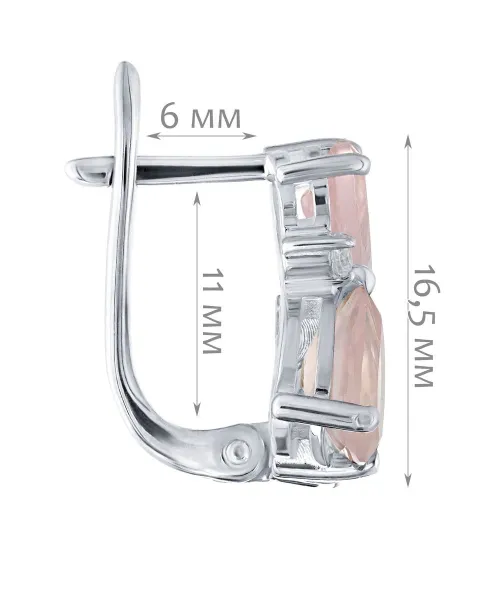 Женские Серьги_Серебро .925_КВАРЦ_Нанокристалл_2-Лазурит-Онлайн