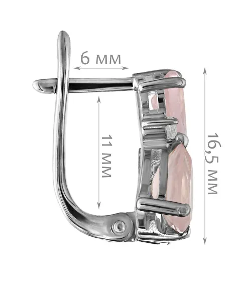 Женские Серьги_Серебро .925_КВАРЦ_Нанокристалл_2-Лазурит-Онлайн