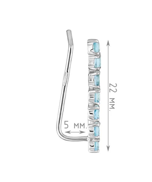 Женские Серьги_Серебро .925_ТОПАЗ__4-Лазурит-Онлайн