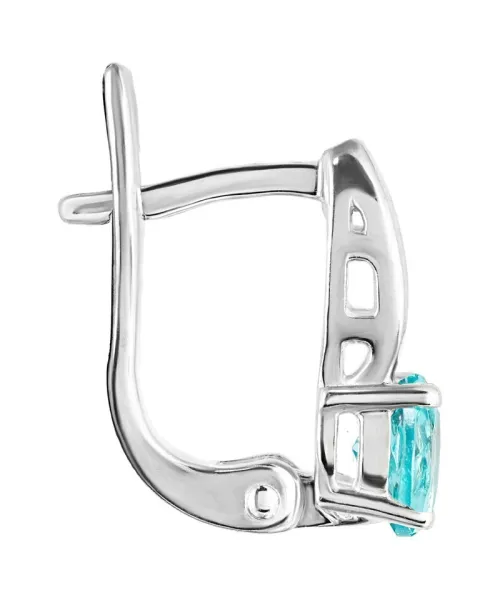 Женские Серьги_Серебро .925_АПАТИТ__2-Лазурит-Онлайн