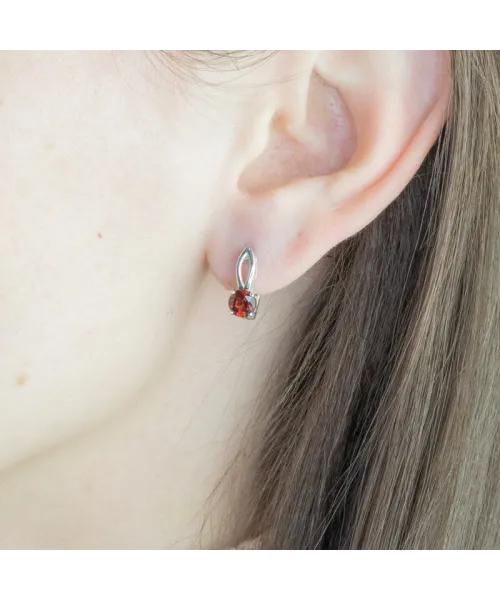 Женские Серьги_Серебро .925_ГРАНАТ__3-Лазурит-Онлайн