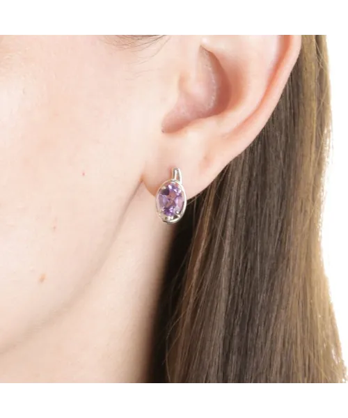 Женские Серьги_Серебро .925_АМЕТИСТ__3-Лазурит-Онлайн
