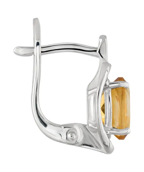 Женские Серьги_Серебро .925_ЦИТРИН__3-Лазурит-Онлайн