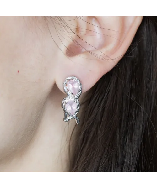 Женские Серьги_Серебро .925_КВАРЦ__3-Лазурит-Онлайн