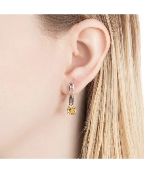 Женские Серьги_Серебро .925_ЦИТРИН__5-Лазурит-Онлайн