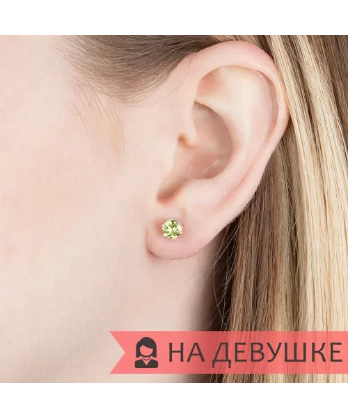 Женские Серьги_Серебро .925_ХРИЗОЛИТ__6-Лазурит-Онлайн