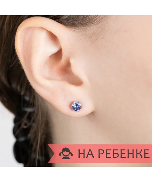 Женские Серьги_Серебро .925_ТАНЗАНИТ__7-Лазурит-Онлайн