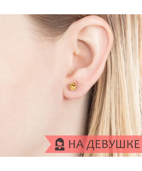 Женские Серьги_Серебро .925_ЦИТРИН__6-Лазурит-Онлайн