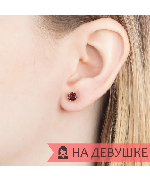 Женские Серьги_Серебро .925_ГРАНАТ__6-Лазурит-Онлайн