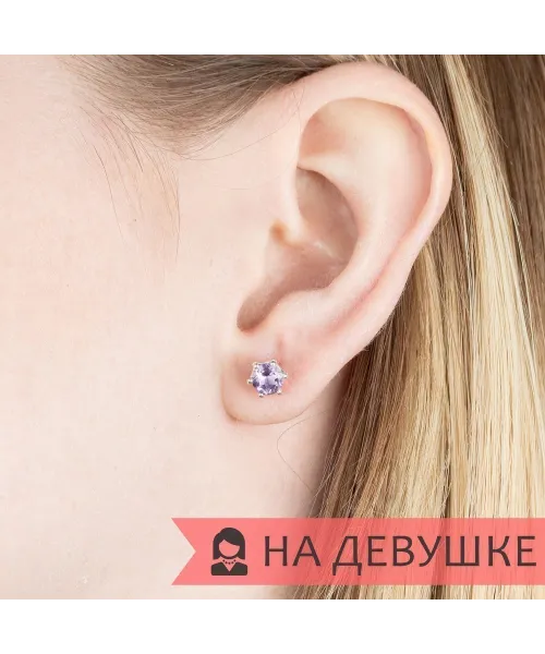 Женские Серьги_Серебро .925_АМЕТИСТ__6-Лазурит-Онлайн