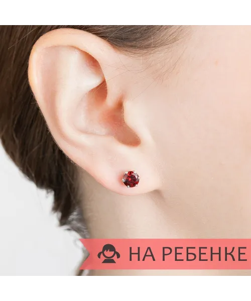 Женские Серьги_Серебро .925_ГРАНАТ__7-Лазурит-Онлайн