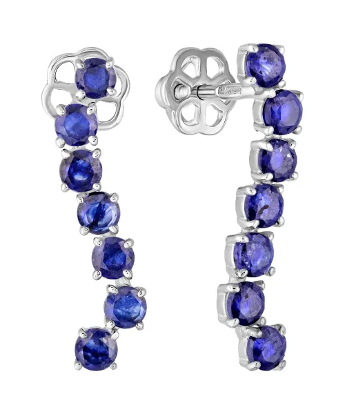 Женские Серьги_Серебро .925_САПФИР__2-Лазурит-Онлайн