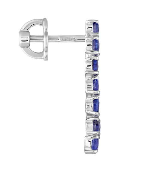 Женские Серьги_Серебро .925_САПФИР__3-Лазурит-Онлайн