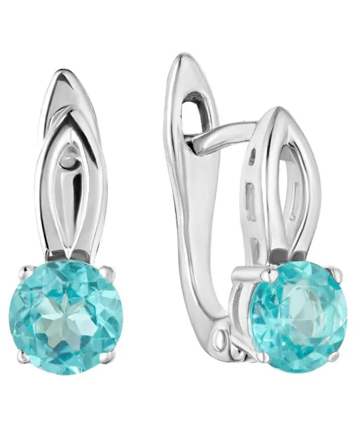 Женские Серьги_Серебро .925_АПАТИТ__1-Лазурит-Онлайн