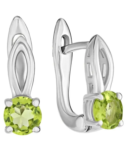 Женские Серьги_Серебро .925_ХРИЗОЛИТ__1-Лазурит-Онлайн