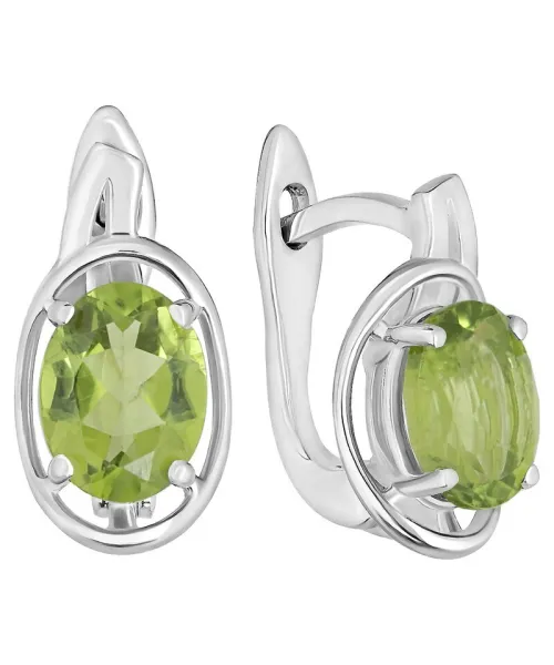 Женские Серьги_Серебро .925_ХРИЗОЛИТ__1-Лазурит-Онлайн