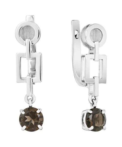 Женские Серьги_Серебро .925_РАУХТОПАЗ__1-Лазурит-Онлайн