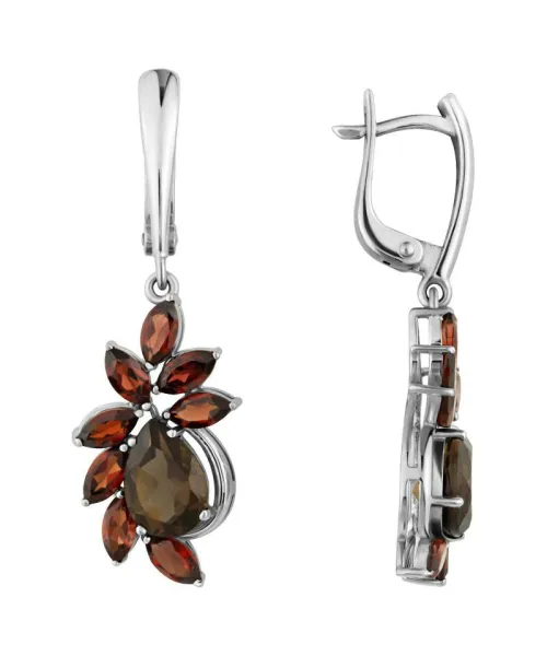 Женские Серьги_Серебро .925_ГРАНАТ__1-Лазурит-Онлайн