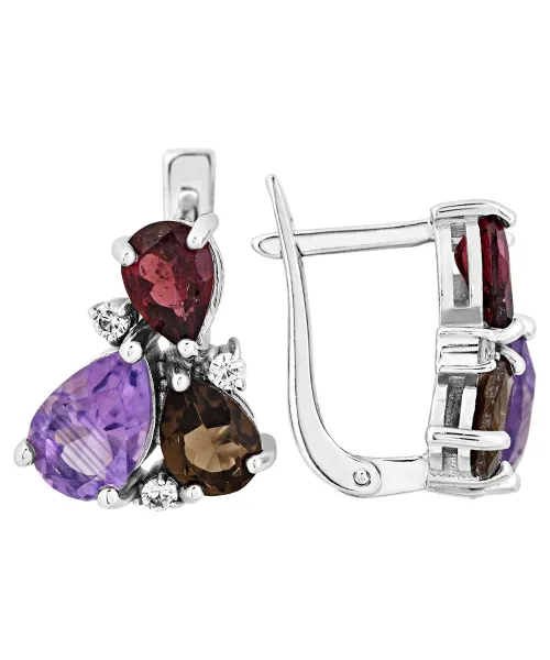 Женские Серьги_Серебро .925_АМЕТИСТ_Нанокристалл_1-Лазурит-Онлайн