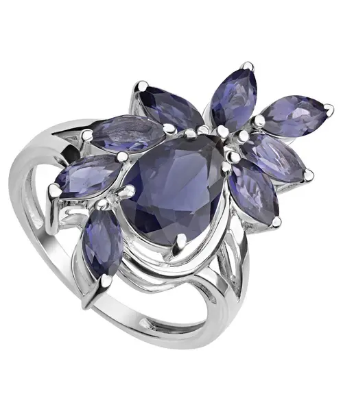 Женские Кольца_Серебро .925_ИОЛИТ__1-Лазурит-Онлайн