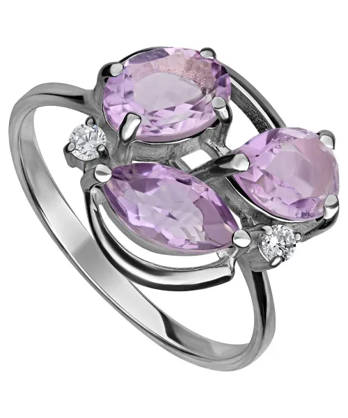 Женские Кольца_Серебро .925_АМЕТИСТ_Нанокристалл_1-Лазурит-Онлайн