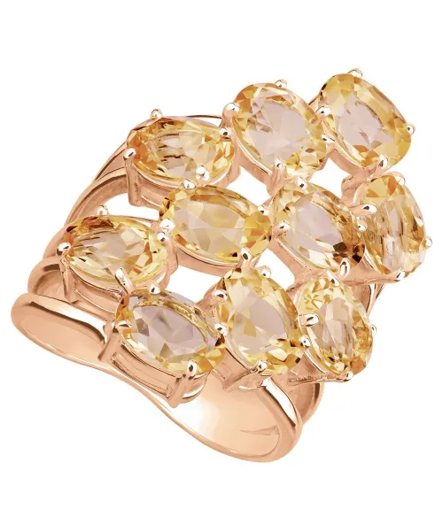 Женские Кольца_Серебро .925_ЦИТРИН__1-Лазурит-Онлайн