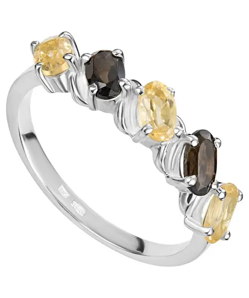 Женские Кольца_Серебро .925_РАУХТОПАЗ__1-Лазурит-Онлайн